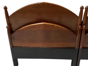 Willem Penaat Art Deco Amsterdamse School Twin Beds for Metz & Co., 1920s